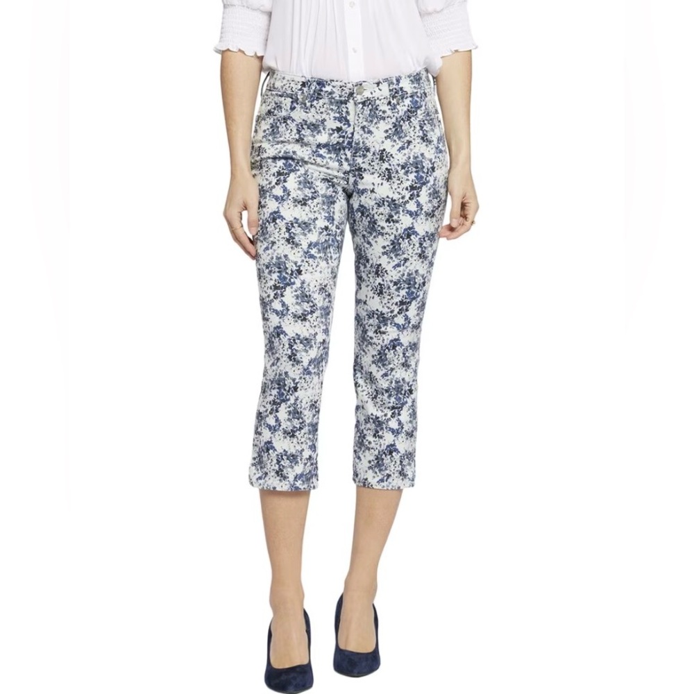 NYDJ Chloe Forest Lagoon Capri Jeans - Size 18